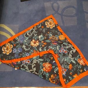 Saks Fifth Avenue floral silk scarf